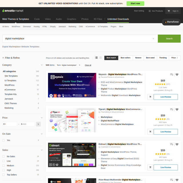 Themeforest Blogger Template