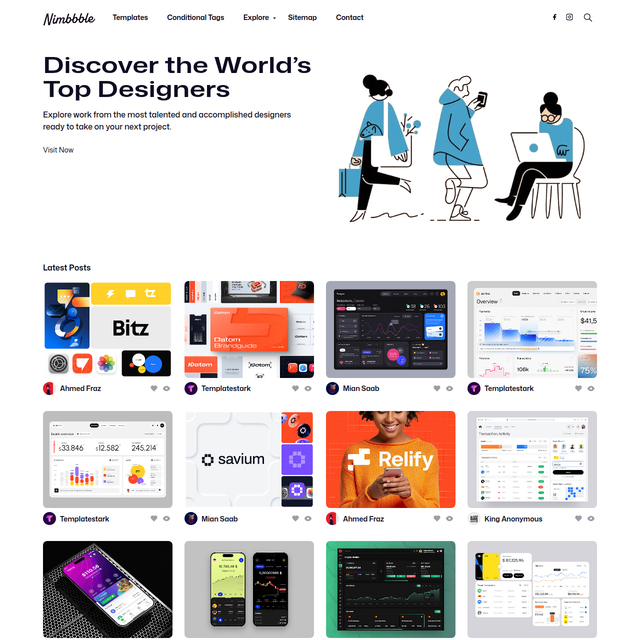 Nimbbble - Creativity Blogger Template