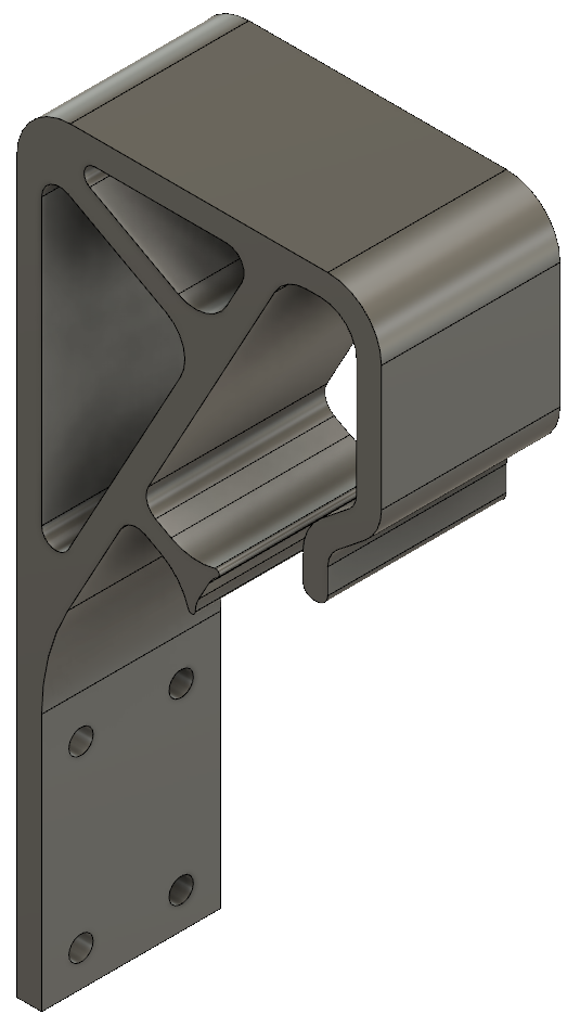 CAD design of the gimbal bridge