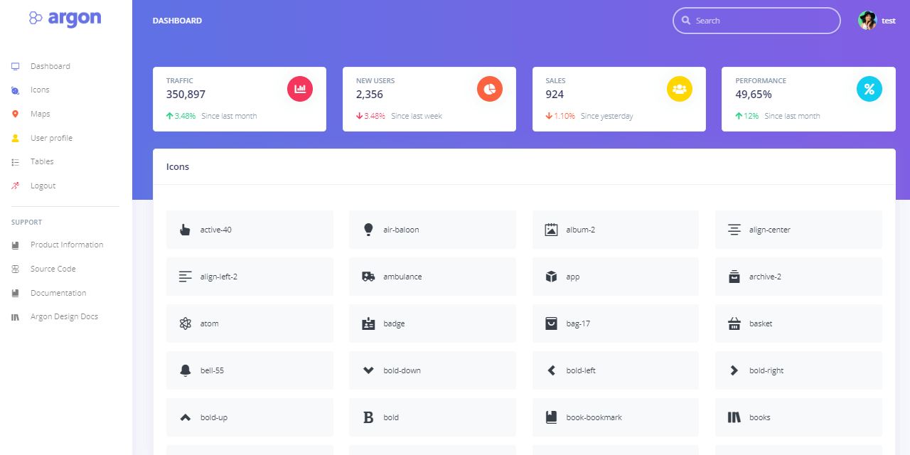 Argon Design - Flask Dashboard Example | Codementor