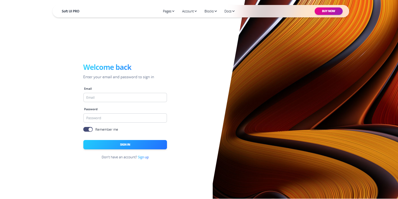 Soft UI Design System - Login Page.