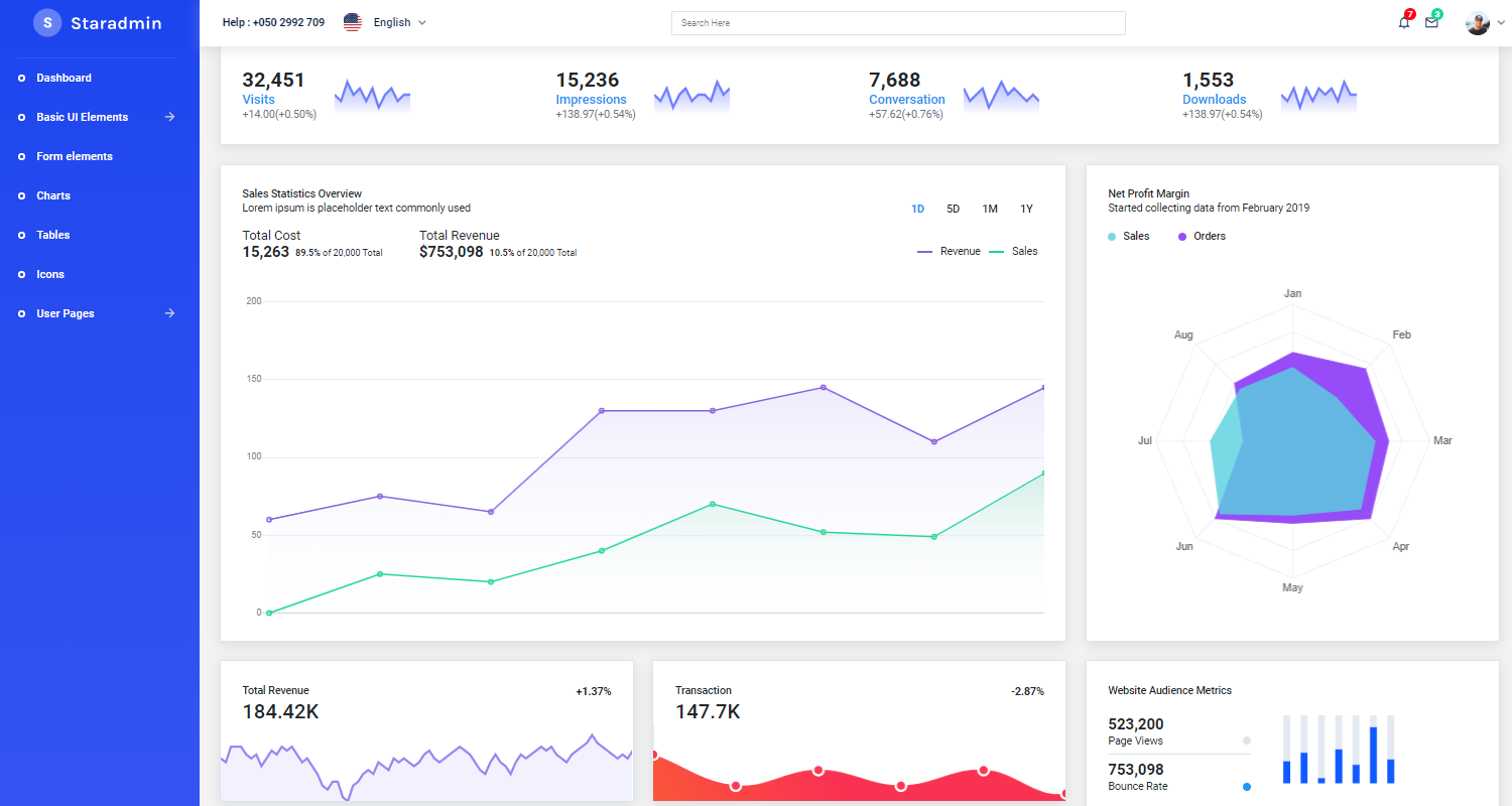 Flask Dashboard - Open-Source and Free