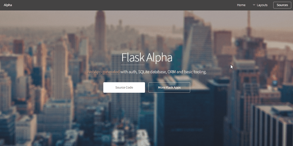 Flask Html5Up Alpha - Open-Source Web App coded in Flask.