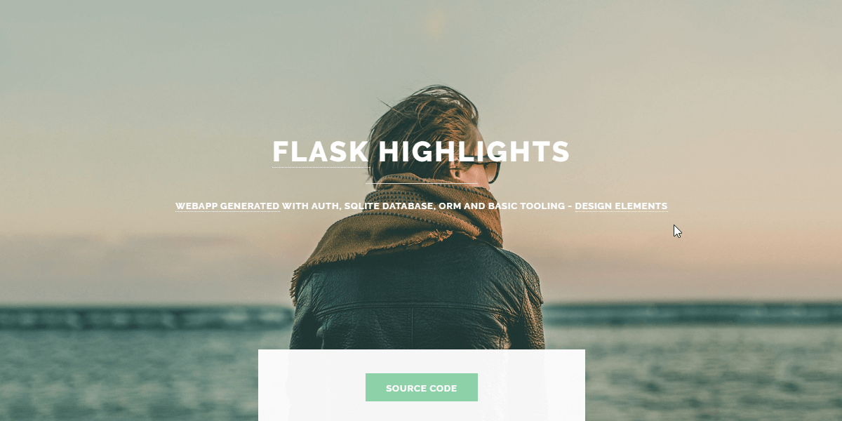 Flask Html5up Highlights - Gif animated intro.