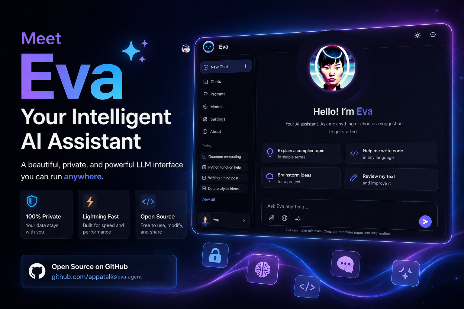 Eva AI Assistant interface preview