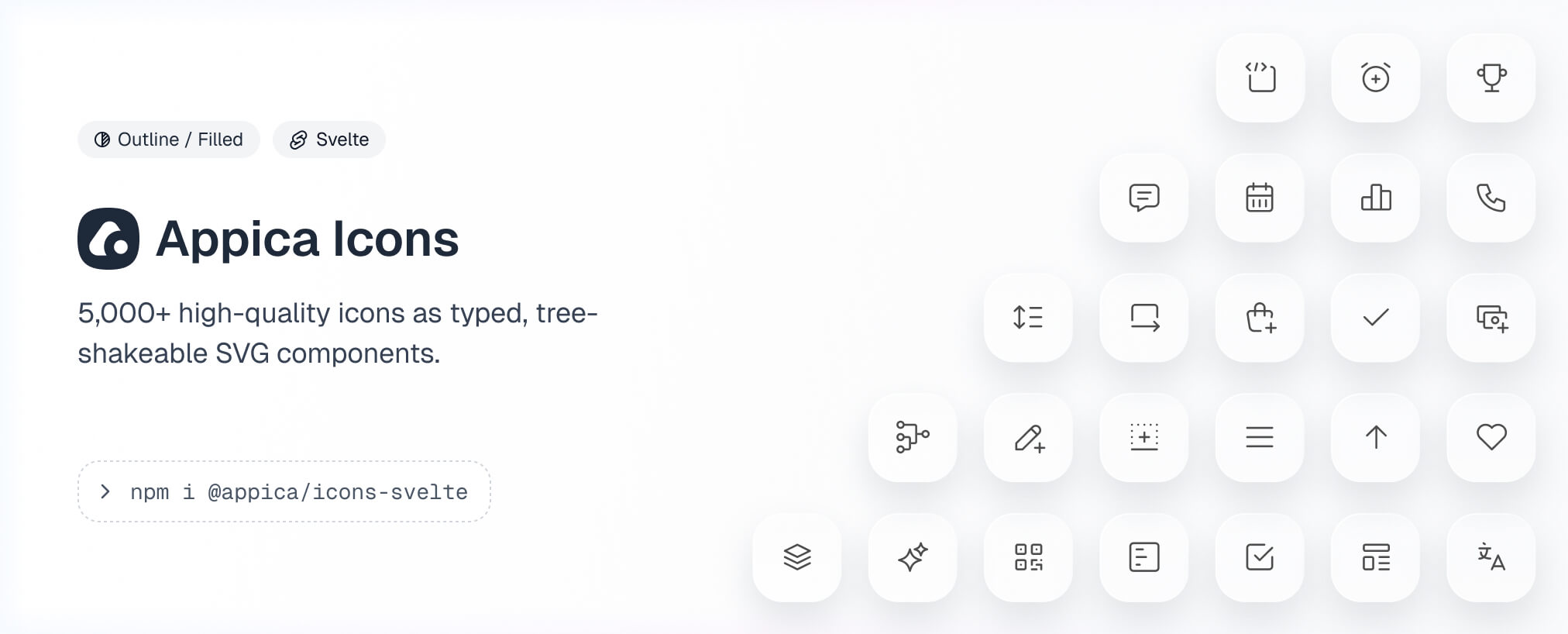 Appica Icons for Svelte