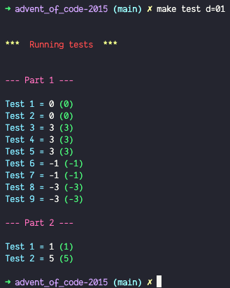 Output from running make test day=01