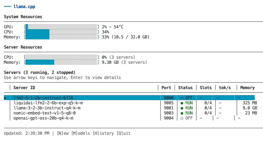 Server Monitoring TUI