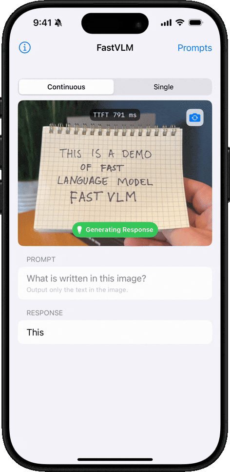 FastVLM - Handwriting