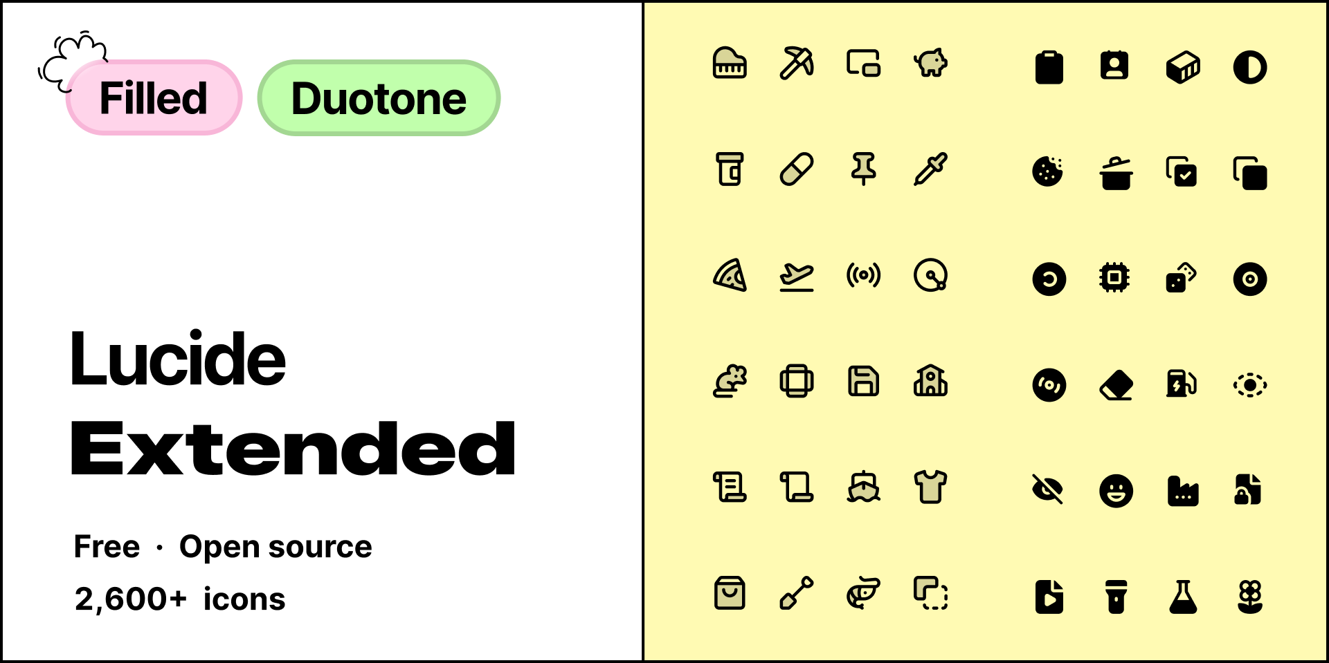 lucide-extended-react: filled and duotone icons