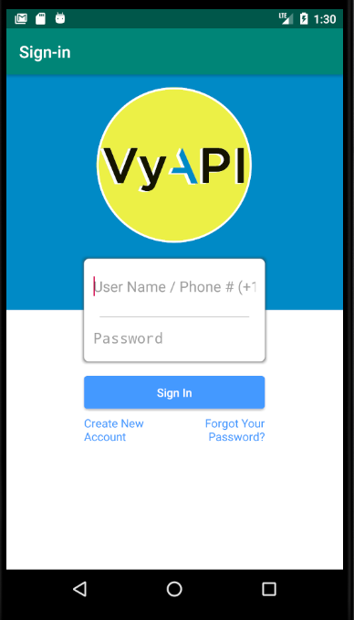 VyAPI Login