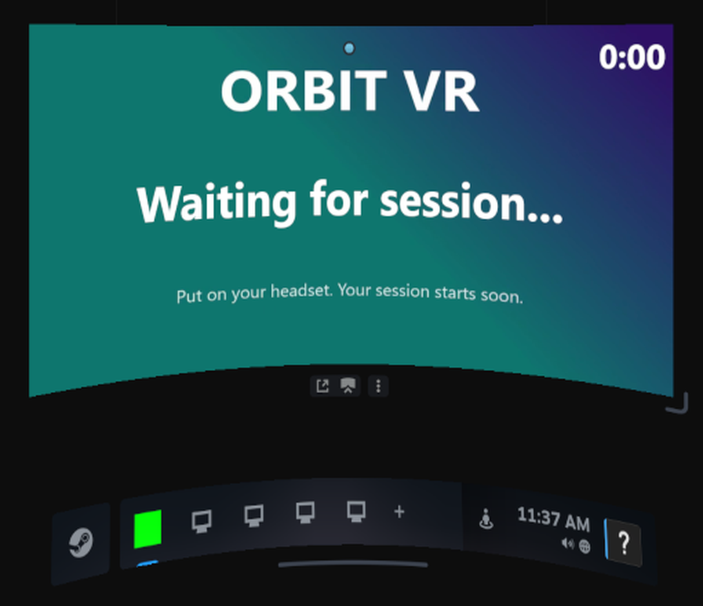Waiting screen with a looping logo video