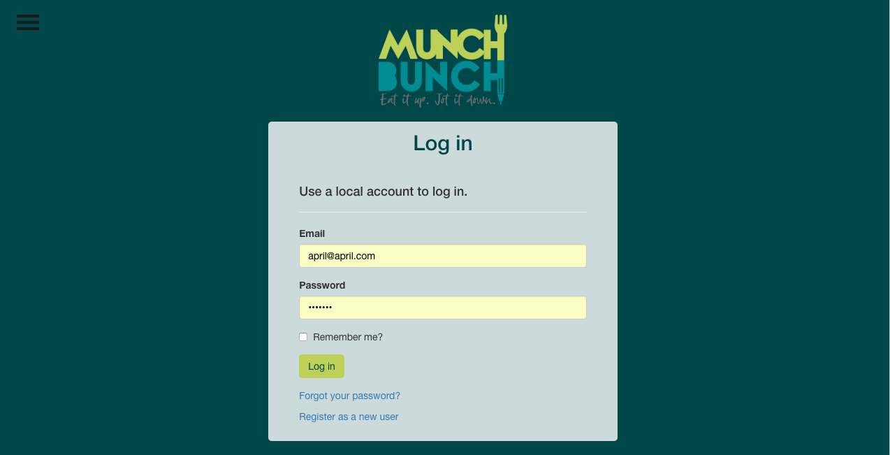 GitHub - aprilrochelle/munchBunch · GitHub