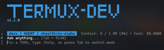 devx Terminal Interface