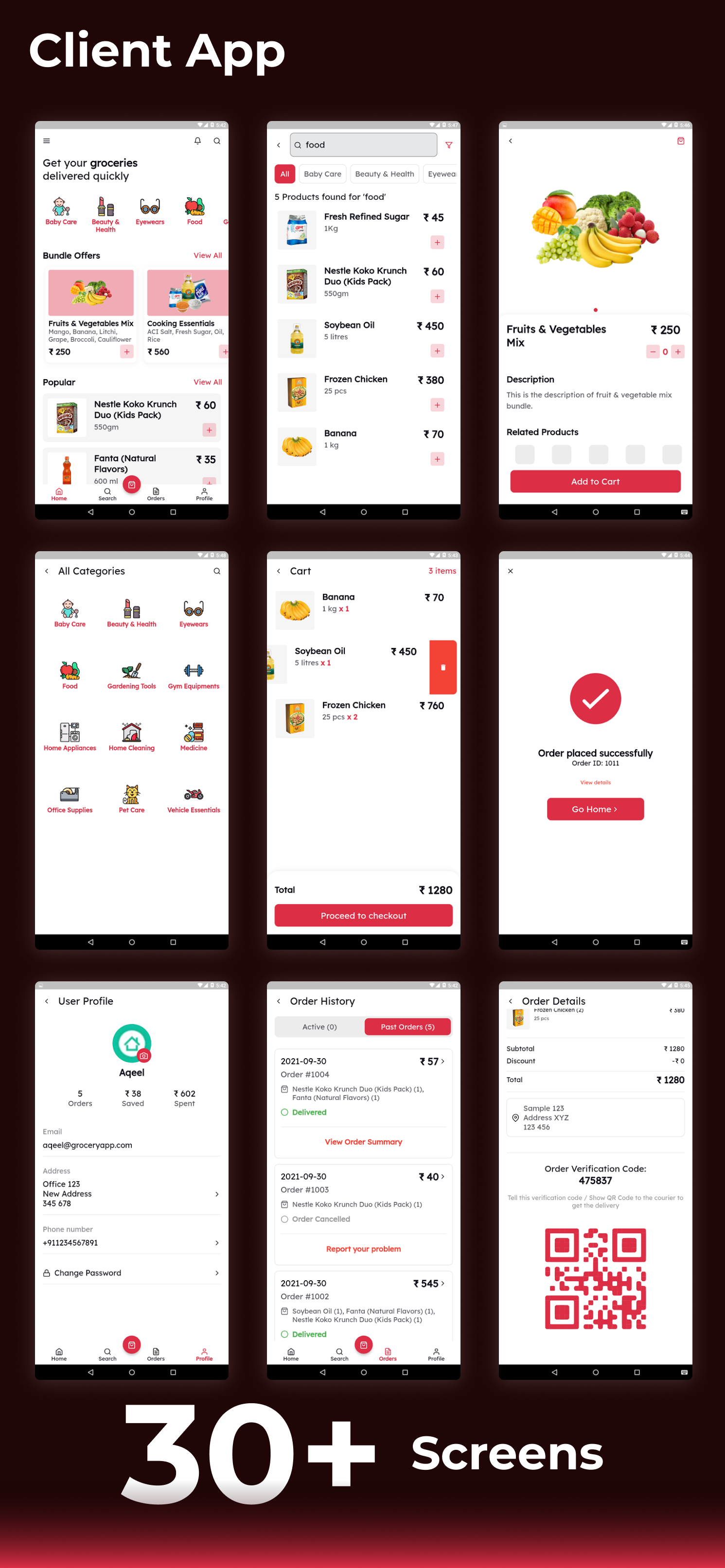 Flutter Grocery App with Admin Panel & Backend - 2