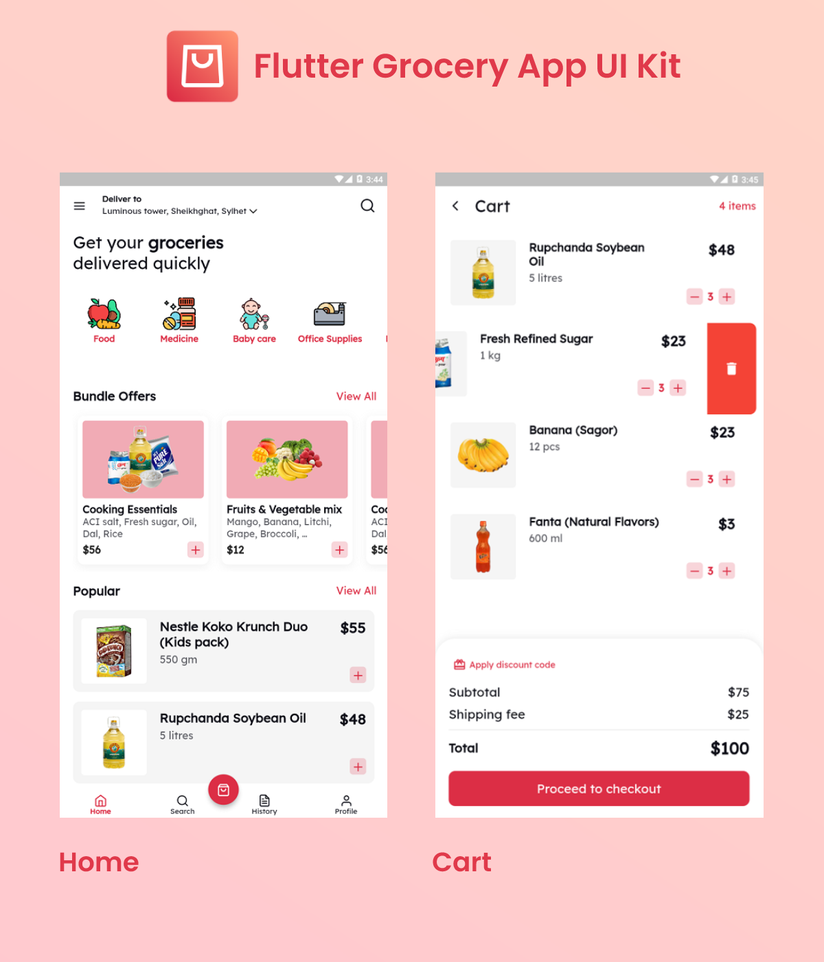 Flutter Grocery App UI Kit - 3