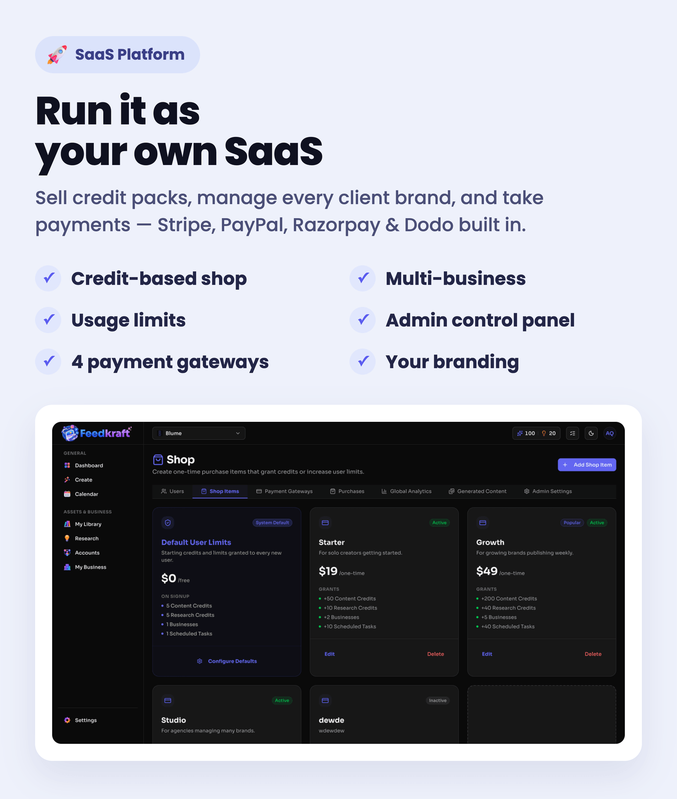SaaS Platform