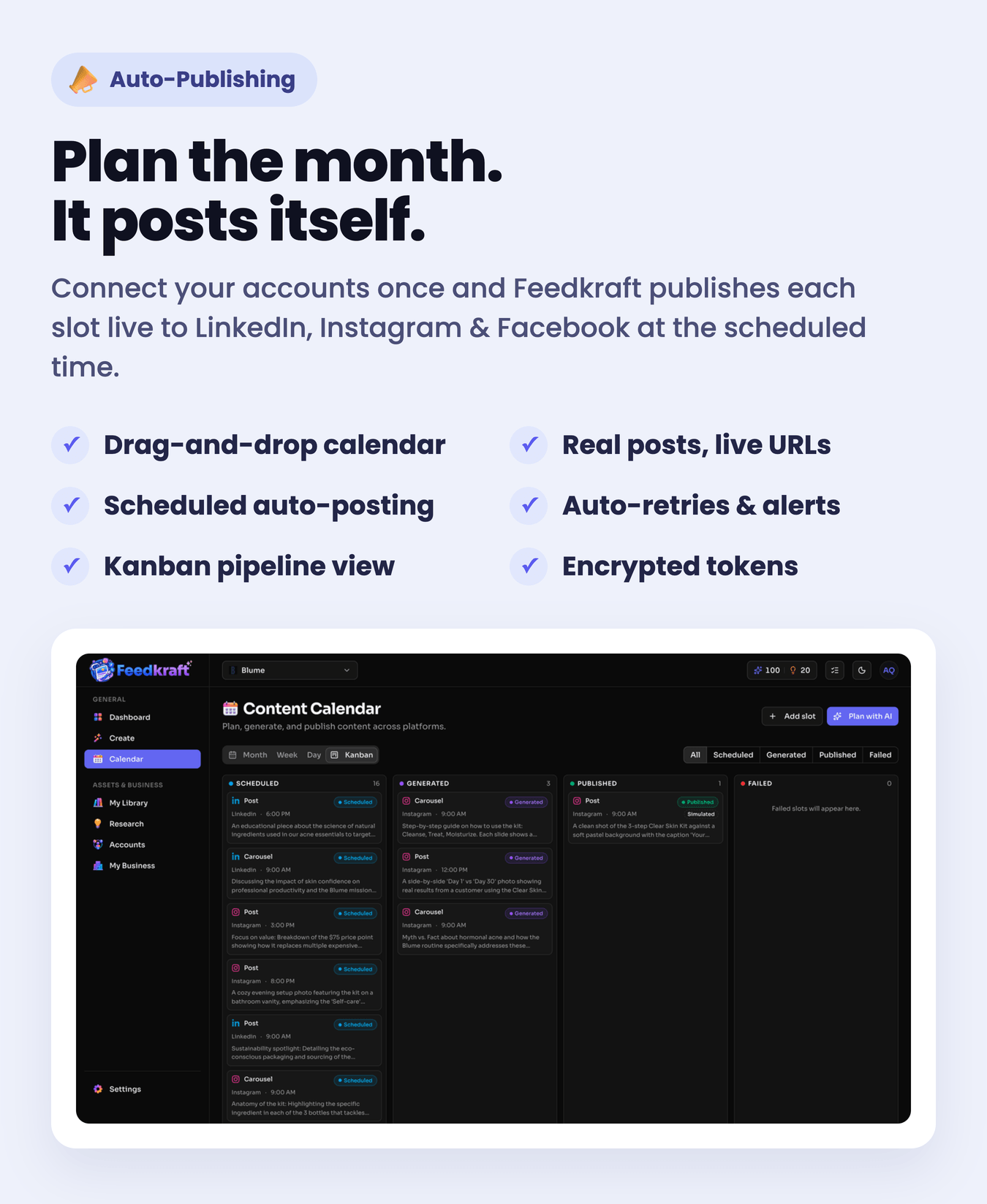 Auto-Publishing & Calendar