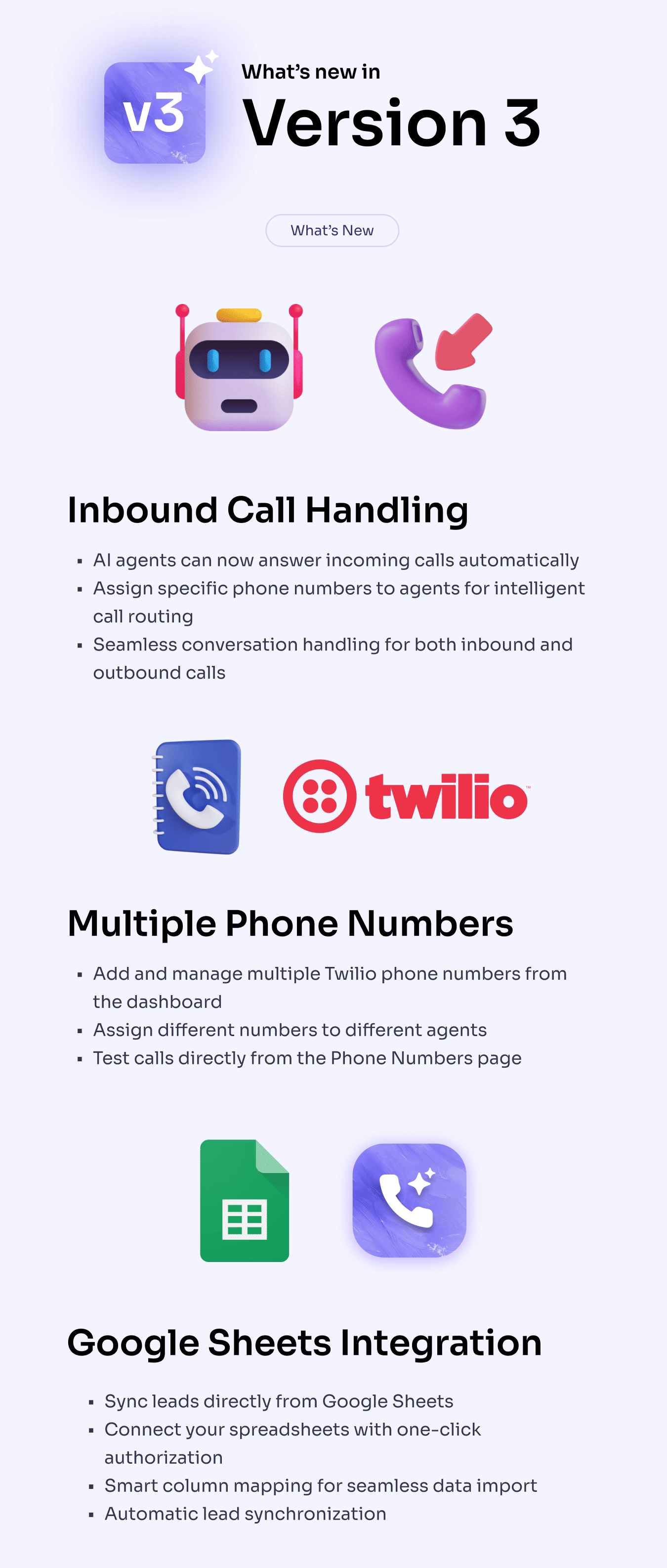 IntelliCall AI v3 What's New
