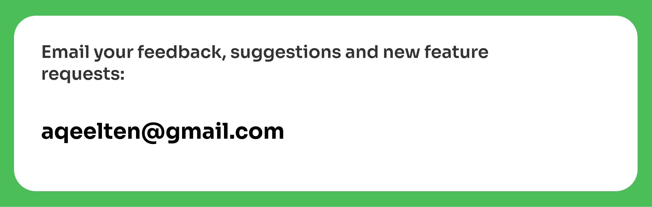 Feedback