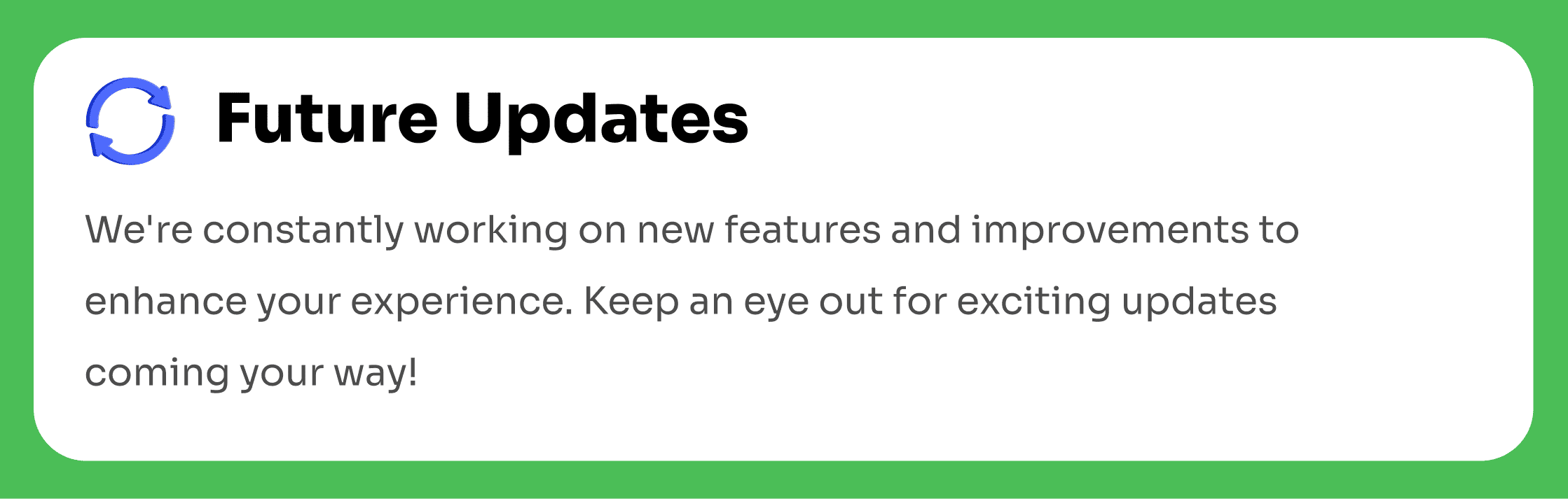 Future Updates