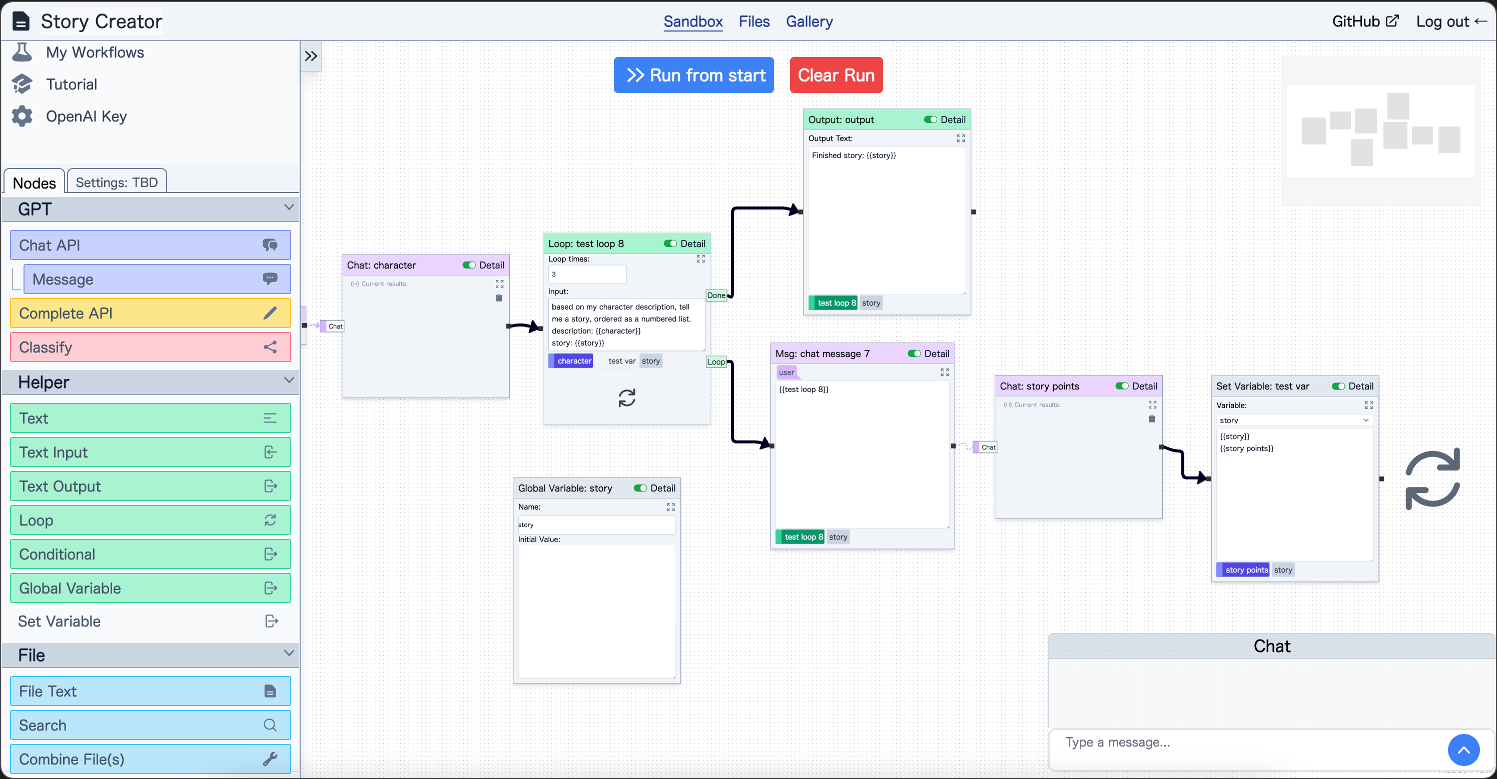 Promptsandbox dashboard