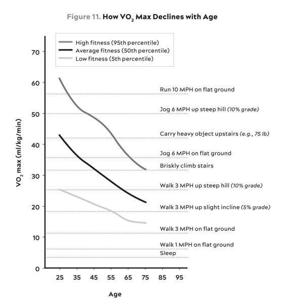 How VO2 Max Declines with Age