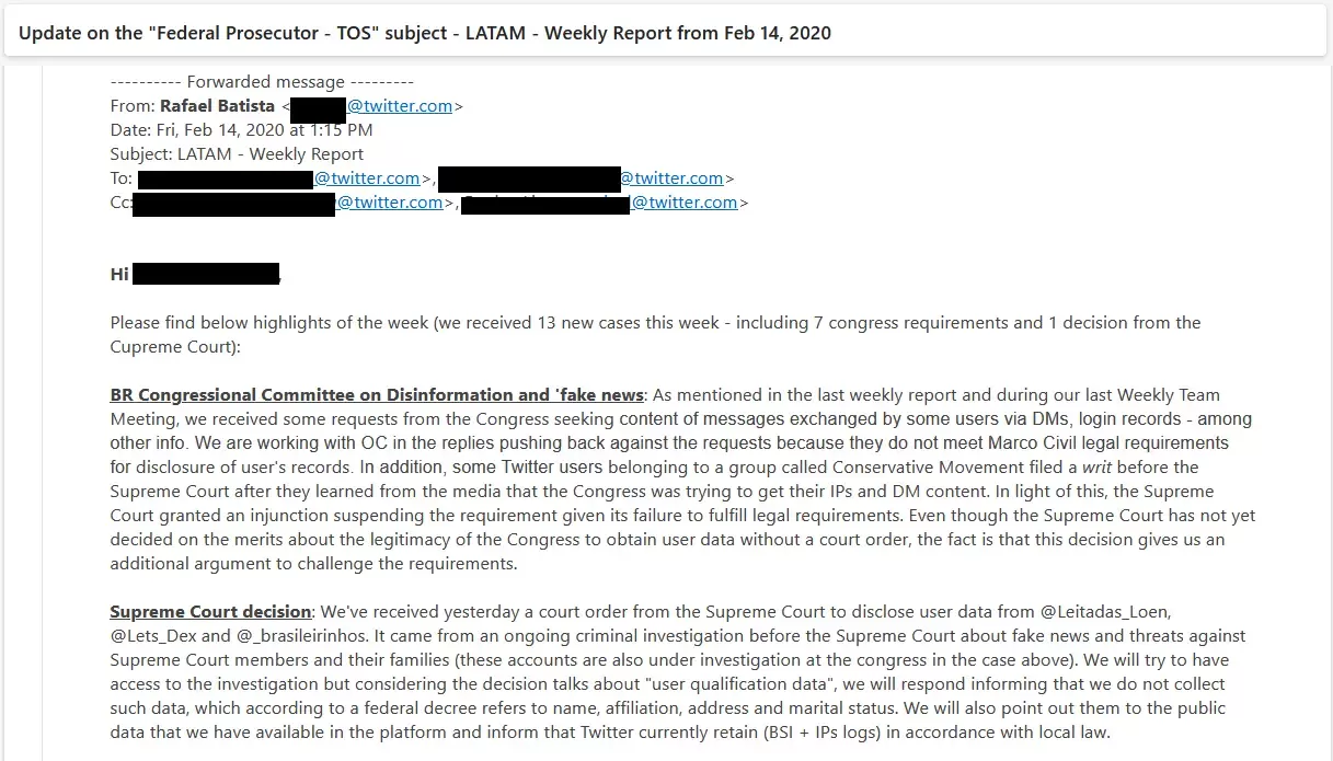 Email screenshot