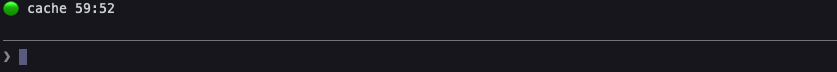 cache-timer's band above the prompt