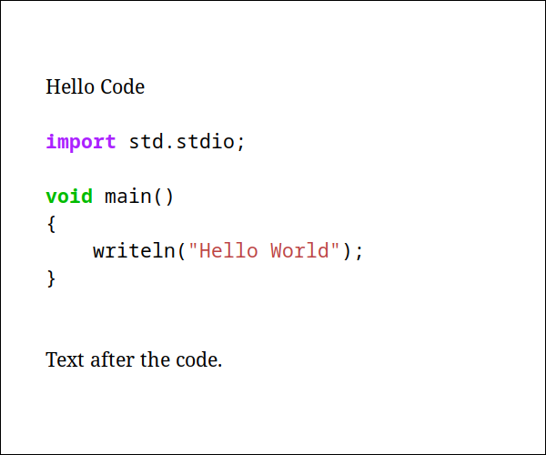 Syntax Highlight
