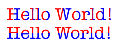 Text Two colors