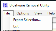 BRU-File-Export-Selection