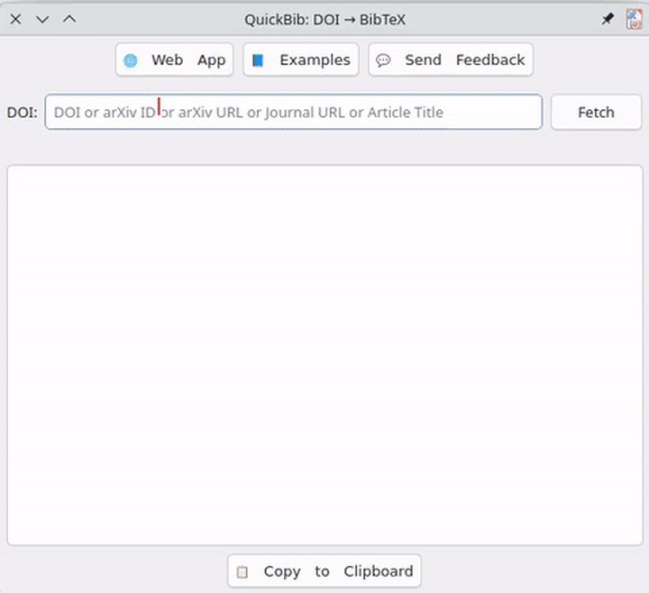 QuickBib screenshot