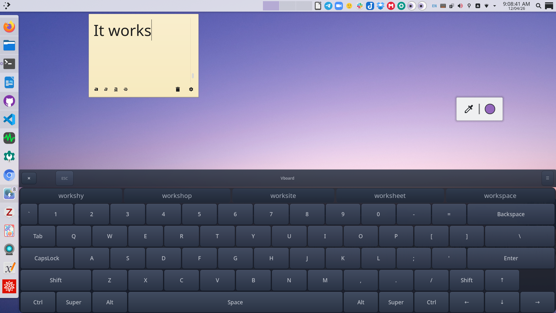 vboard on KDE Plasma