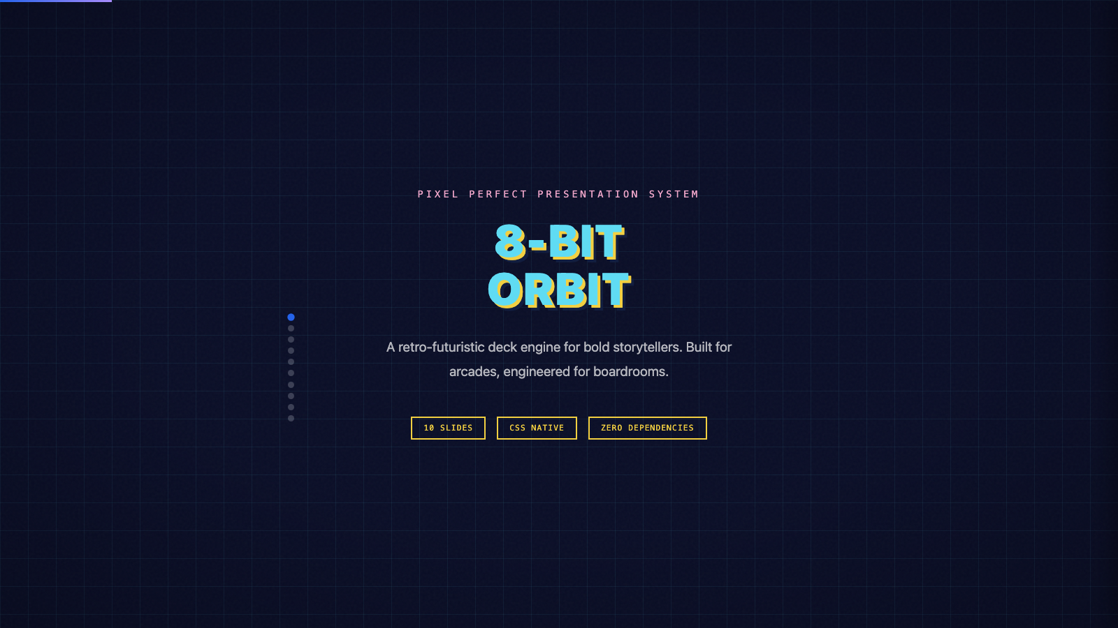 8-Bit Orbit — cover slide