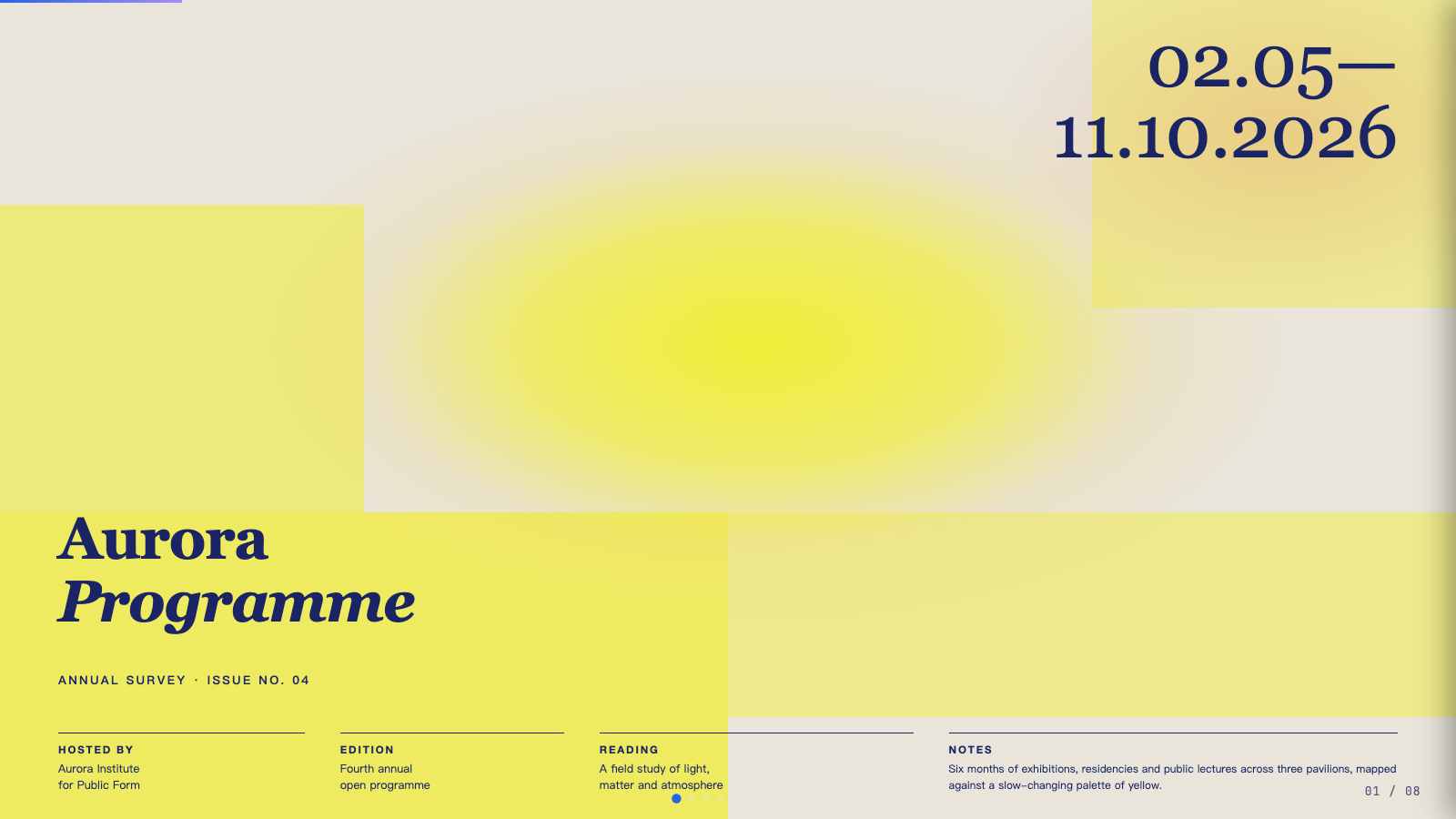 Biennale Yellow — cover slide