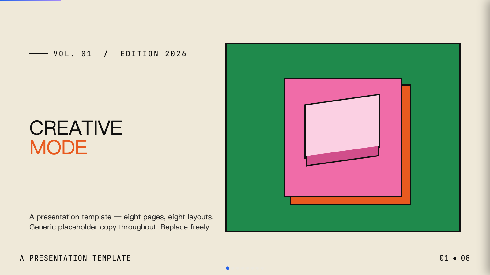 Creative Mode — cover slide