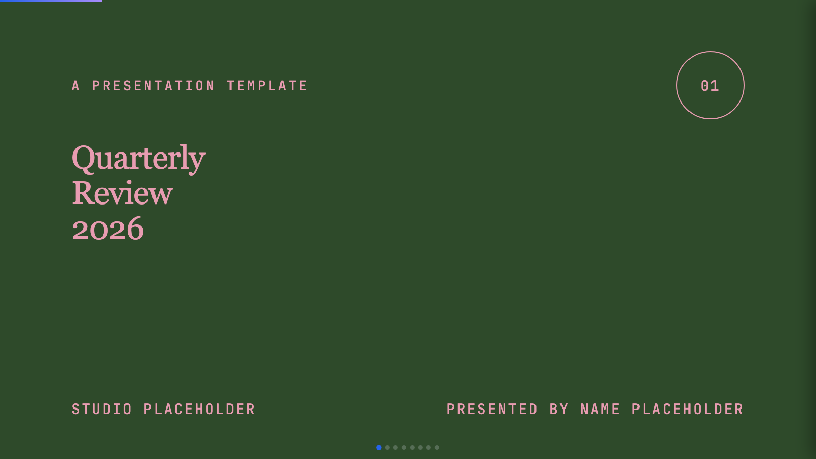 Editorial Forest — cover slide