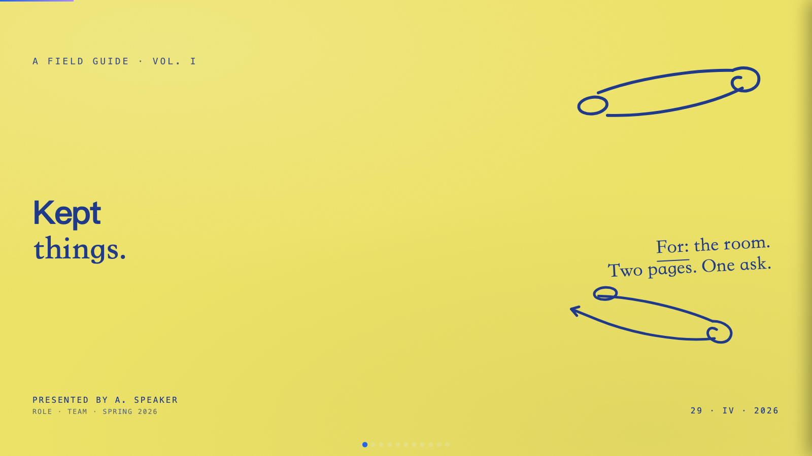 Pin & Paper — cover slide