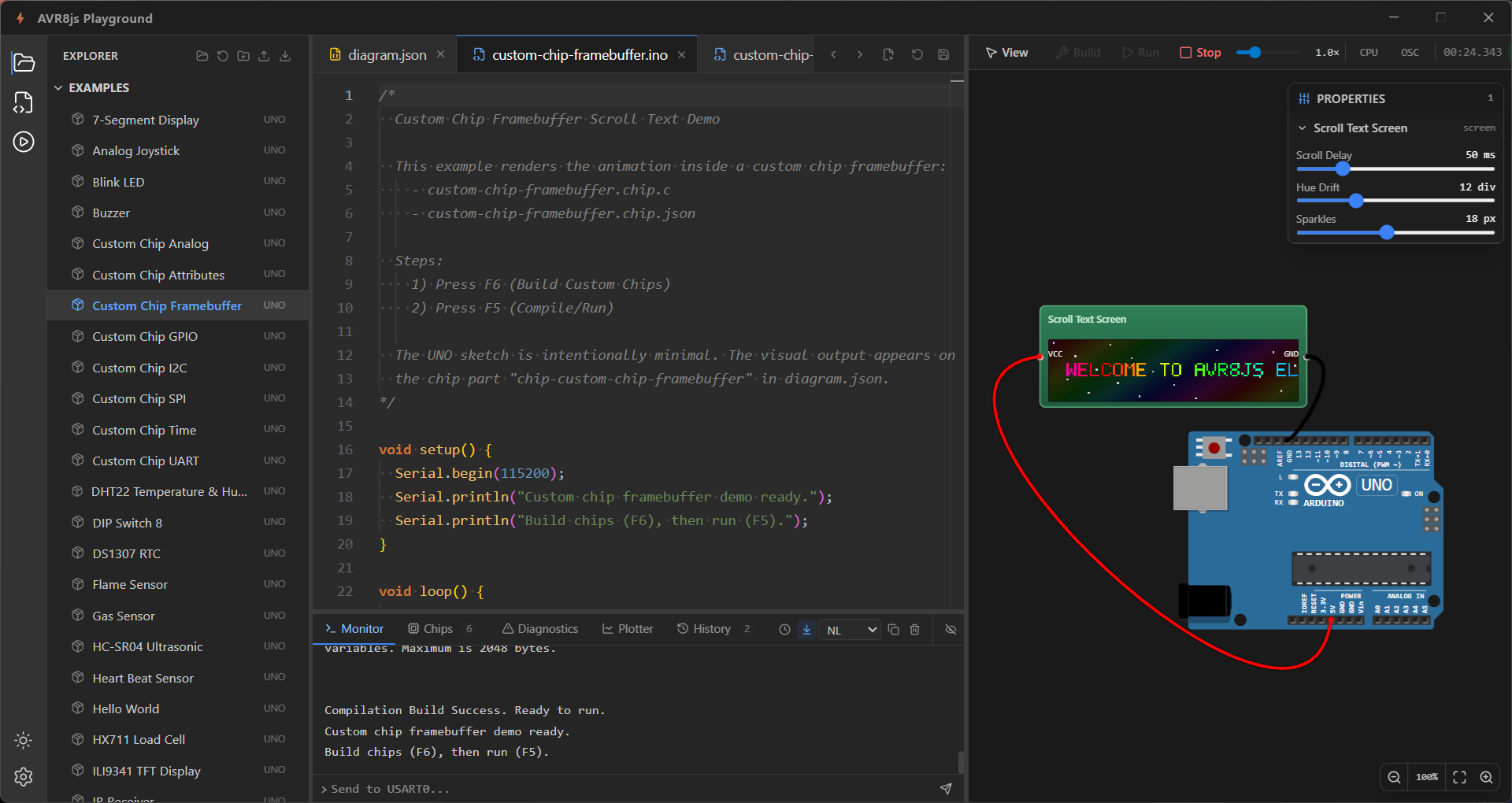 AVR8js Electron Playground Screenshot