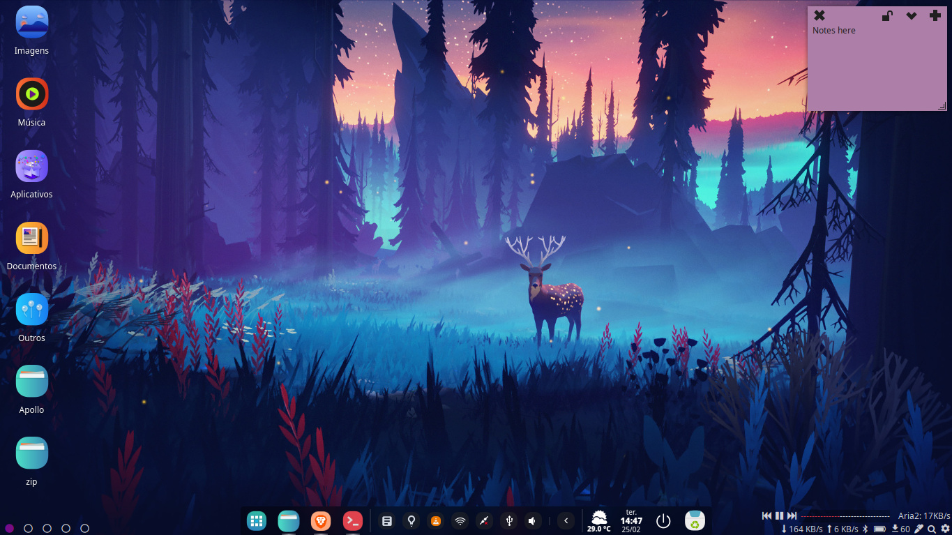 Screenshot of Manjaro Deepin