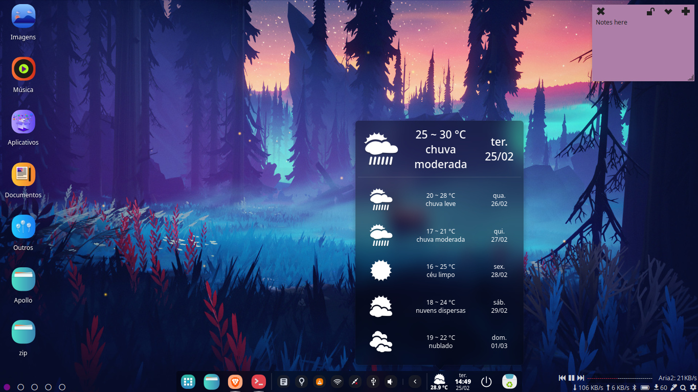 Screenshot of Manjaro Deepin