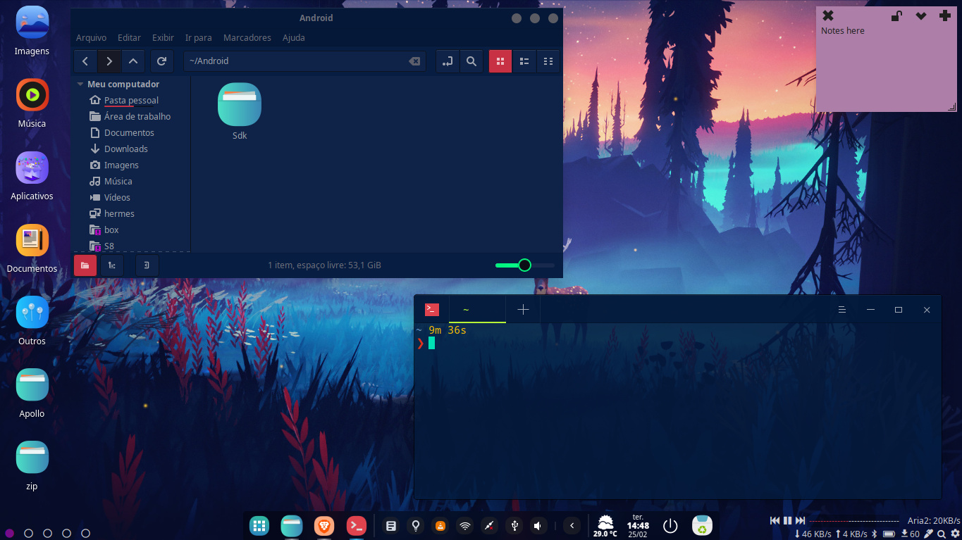 Screenshot of Manjaro Deepin