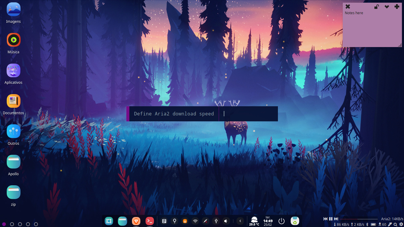 Screenshot of Manjaro Deepin