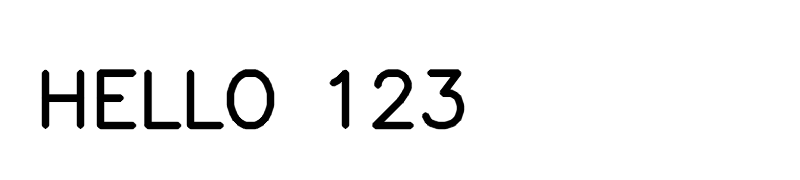 The 800 by 180 HELLO 123 benchmark input