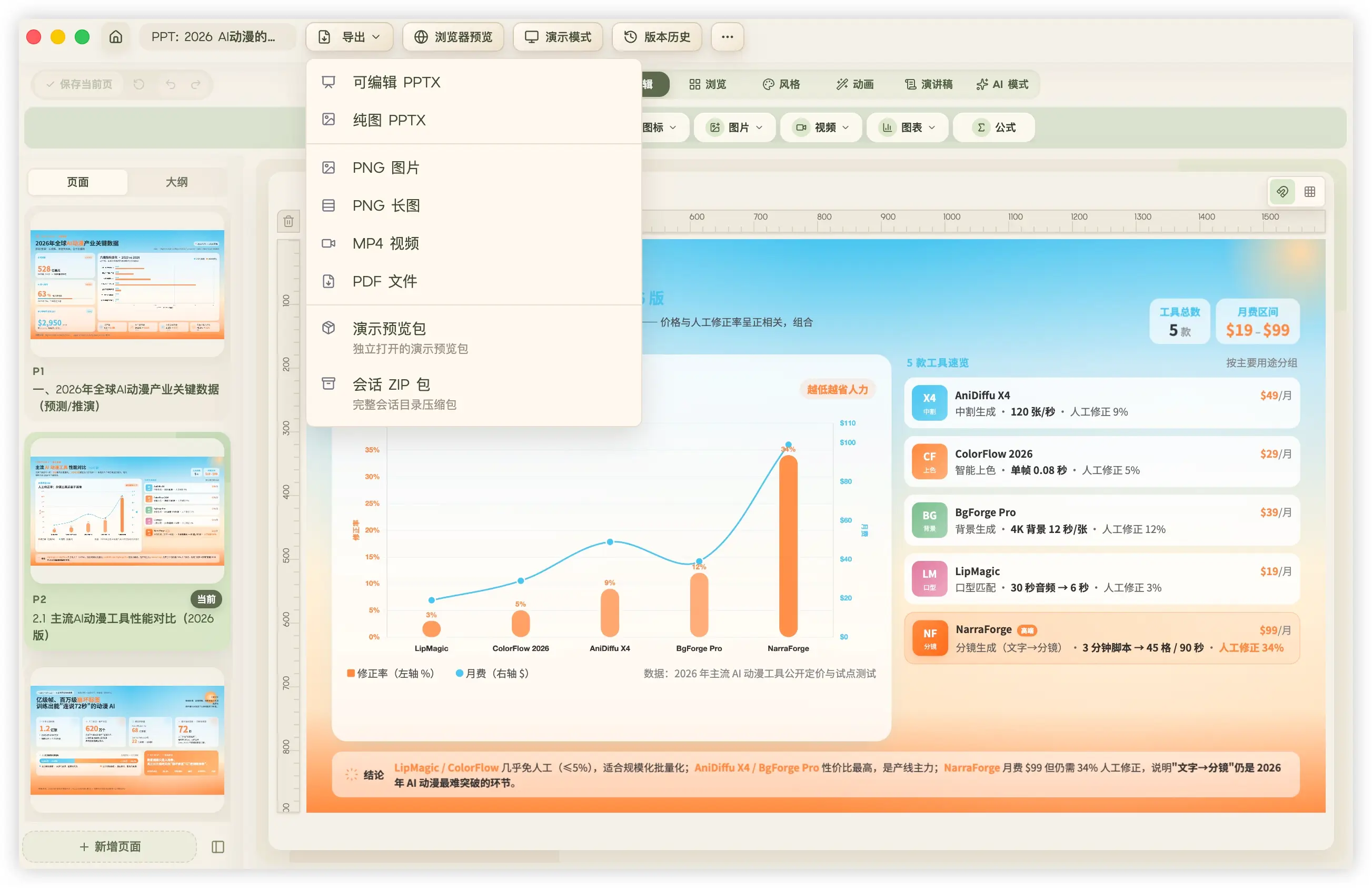 Oh My PPT 导出菜单