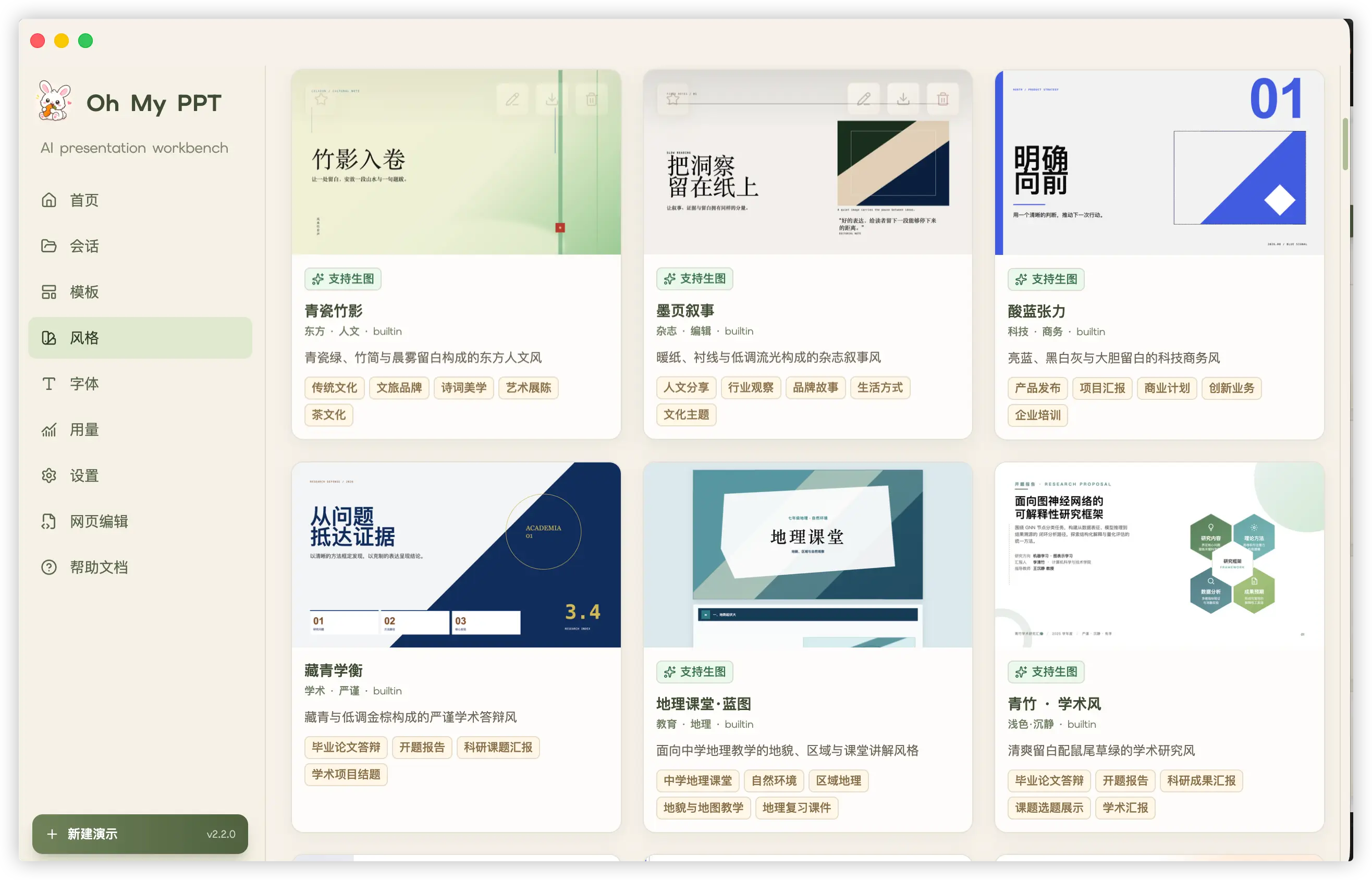 Oh My PPT 风格库