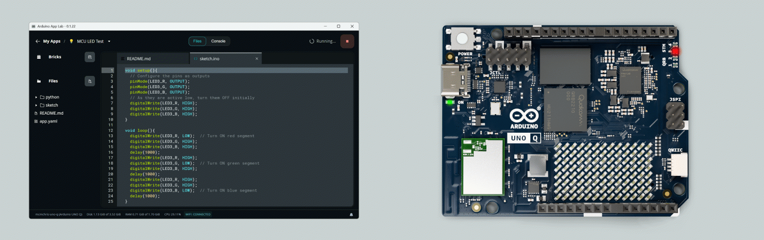 MCU LED control