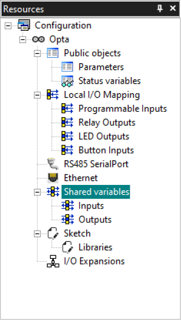 PLC IDE - Shared 'Input' and 'Output' variables