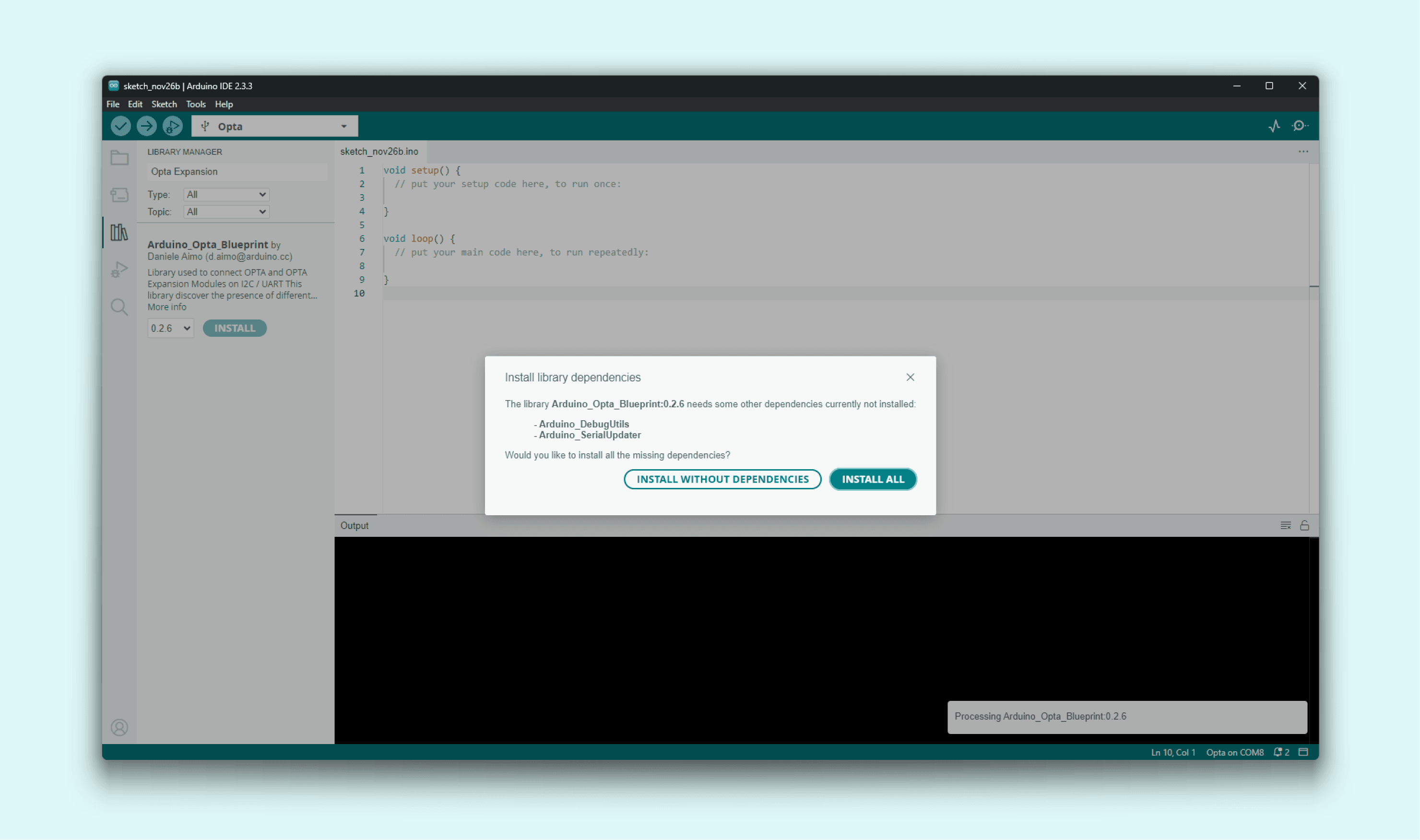 Library dependencies installation